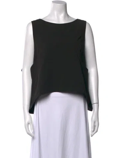 Pre-owned Moyuru Crew Neck Sleeveless Top In Black