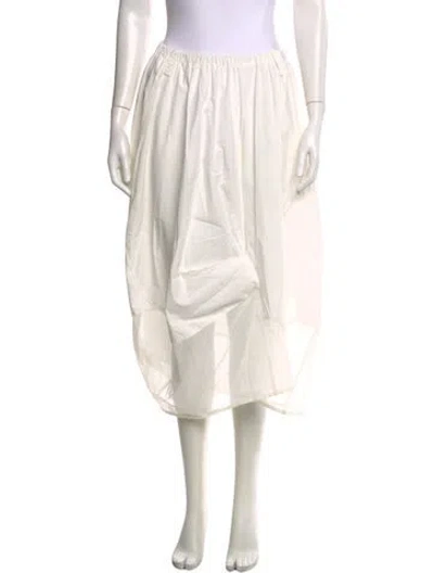 Pre-owned Moyuru Midi Length Skirt In White