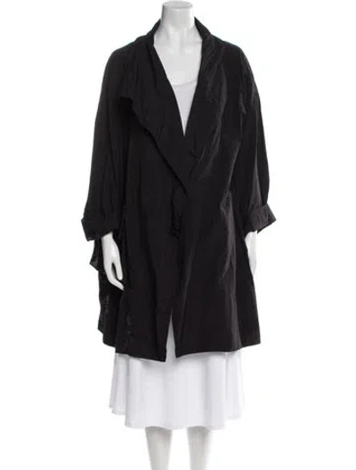 Pre-owned Moyuru Nylon Coat In Black