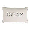 Mozaic Company 13''x20'' Corded Emb Relax Outdoor Pillow In White