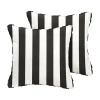Mozaic Company 18'' Corded 2-pc. Square Outdoor Pillow - Cabana Classic In Black