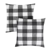 Mozaic Company 18'' Knife Edge 2-pc. Square Outdoor Pillow - Anderson Matte In Black