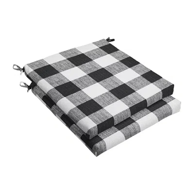 Mozaic Company 19''x19'' Bristol (set Of 2) Patio Chair Cushion - Anderson Matte In Black