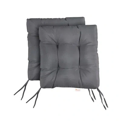 Mozaic Company 2 Piece Outdoor Seat Cushion In Charcoal