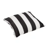 Mozaic Company 26''x26'' Floor Knife Edge Outdoor Pillow - Cabana Classic In Black