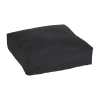 Mozaic Company 26''x26''x7'' Floor Pouf Knife Edge Outdoor Pillow - Canvas Black In Black