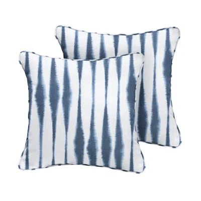 Mozaic Company Allahna Indoor/outdoor Geometric Indigo Square Throw Cushion Cover
