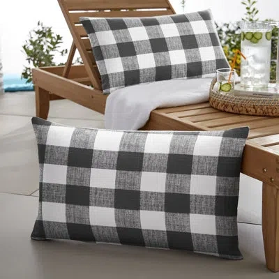 Mozaic Company Banbridge Buffalo Indoor/outdoor Lumbar Pillow