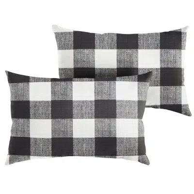 Mozaic Company Banbridge Buffalo Indoor/outdoor Lumbar Pillow