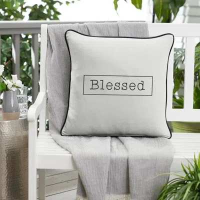Mozaic Company Blessed Outdoor Square Pillow Cover & Insert