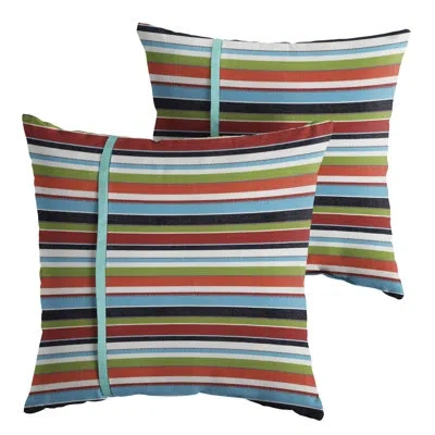 Mozaic Company Calvert Indoor/outdoor Throw Pillow In Carousel Confetti Stripe Sunbrella