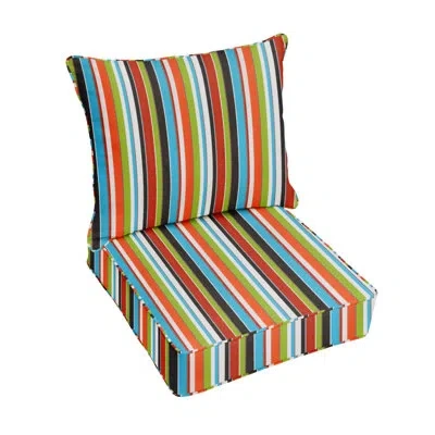 Mozaic Company Carousel Confetti Outdoor 5'' Lounge Chair Seat / Back Cushion