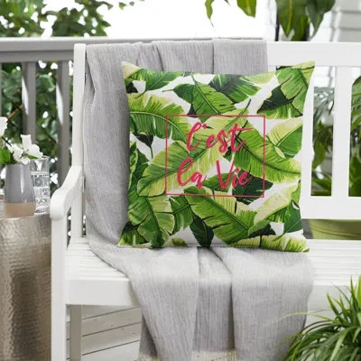 Mozaic Company C'est La Vie Outdoor Square Pillow Cover & Insert
