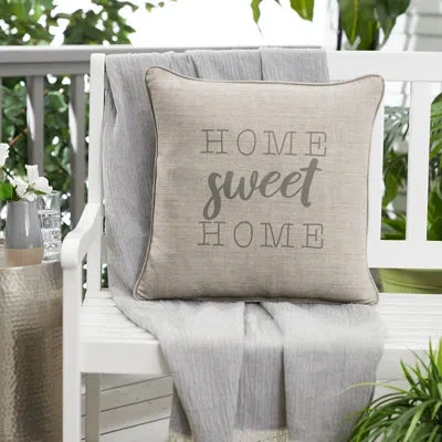 Mozaic Company Charlotte Sunbrella® Indoor / Outdoor Throw Pillow In Cast Silver,gray