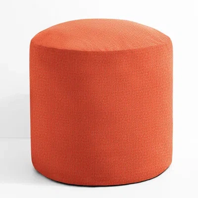 Mozaic Company Continuous Upholstered Outdoor Ottoman With Sunbrella® Cushion In Orange