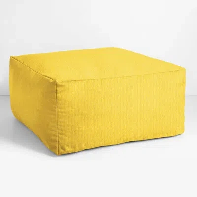 Mozaic Company Continuous Upholstered Outdoor Ottoman With Sunbrella® Cushion In Yellow