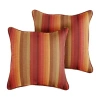 Mozaic Company Corded (set Of 2) 16'' Square Outdoor Pillow - Astoria Sunset In Orange