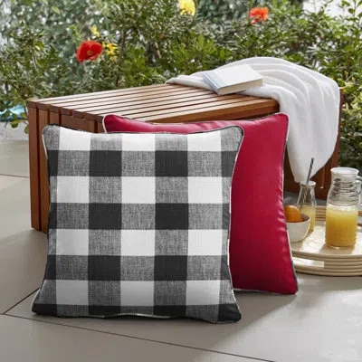 Mozaic Company Crimson Outdoor Square Throw Pillow