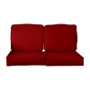 Mozaic Company Deep Seating Loveseat Cushion Set,corded Patio Seat Cushion - Crimson In Red