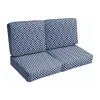 Mozaic Company Deep Seating Loveseat Cushion Set,corded Patio Seat Cushion - Hockley Fresco Navy In Blue
