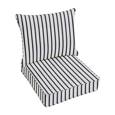 Mozaic Company Deep Seating Pillow And Set Patio Chair Cushion - Lido Indigo In Multi