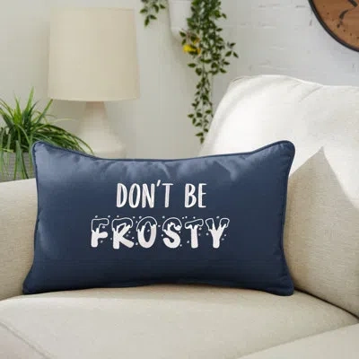 Mozaic Company Don't Be Frosty Outdoor Rectangular Pillow Cover & Insert