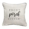 Mozaic Company Emb Front Porch Sitt' 18'' Square Outdoor Pillow - Canvas Natural In White