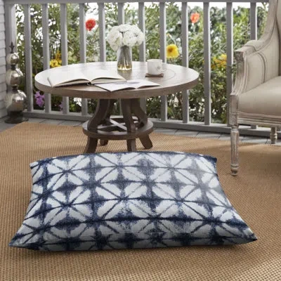 Mozaic Company Eveling Indoor/outdoor Floor Pillow In Blue