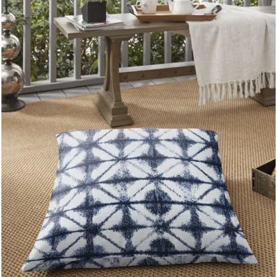 Mozaic Company Eveling Indoor/outdoor Floor Pillow In Blue