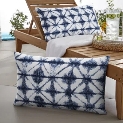 Mozaic Company Eveling Indoor/outdoor Lumbar Pillow In Blue