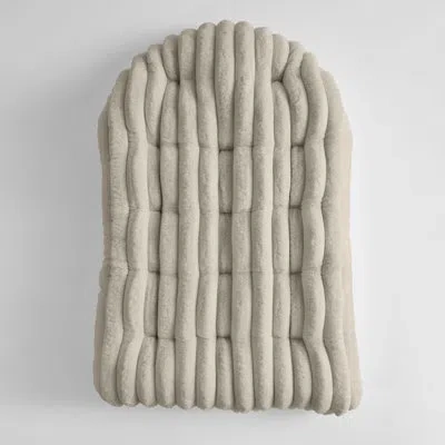 Mozaic Company Faux Fur Throw Abstract Pillow Cover & Insert In Tan