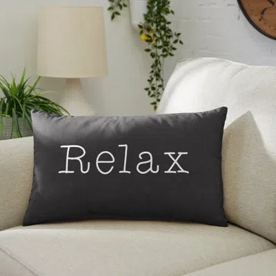 Mozaic Company Garrett Lumbar Pillow In Gunmetal Gray