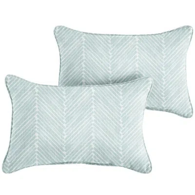 Mozaic Company Griffen Snowy Outdoor/indoor Corded Lumbar Pillow Set Of Two