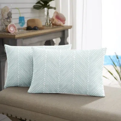 Mozaic Company Griffen Snowy Outdoor/indoor Lumbar Pillow Set Of Two