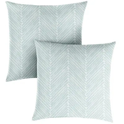 Mozaic Company Griffen Snowy Outdoor/indoor Square Pillow Set Of Two