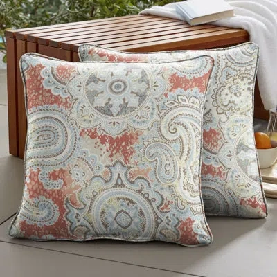 Mozaic Company Handley Paisley Indoor/outdoor Throw Pillow