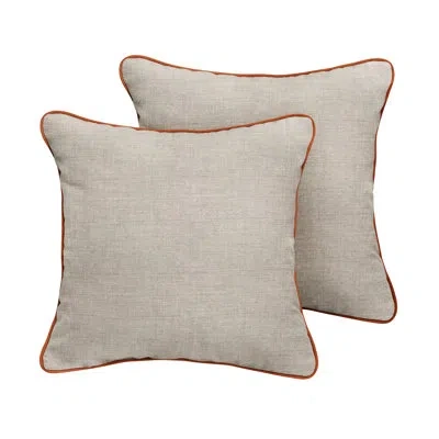 Mozaic Company Hardin Outdoor Square Pillow Cover & Insert In Cast Silver Sunbrella Plainweave