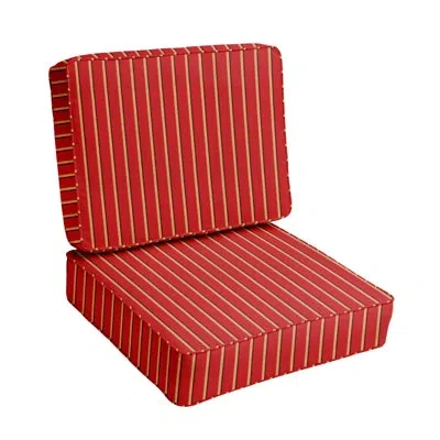 Mozaic Company Harwood Indoor/outdoor Sunbrella Seat/back Cushion In Red Gold Stripe