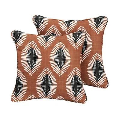 Mozaic Company Hayden Sunstone Indoor/outdoor Geometric Brown/black Square Throw Cushion Cover