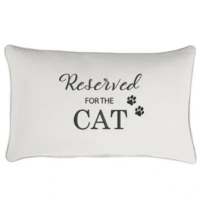 Mozaic Company Indoor/outdoor Lumbar Embroidered Pillow Reserved