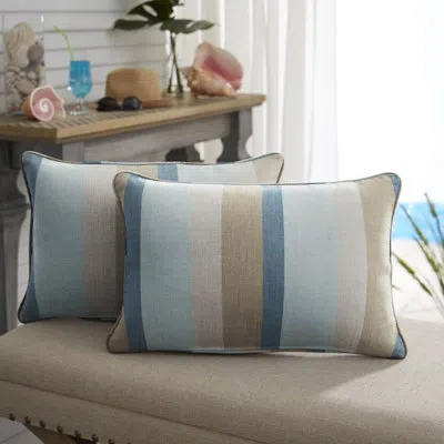 Mozaic Company Indoor/outdoor Lumbar Pillow In Gateway Mist Sunbrella