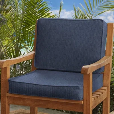 Mozaic Company Indoor/outdoor Sunbrella Seat/back Cushion In Spectrum Indigo Sunbrella® Plainweave