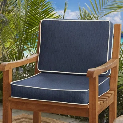 Mozaic Company Indoor/outdoor Sunbrella Seat/back Cushion In Spectrum Indigo Sunbrella® Plainweave
