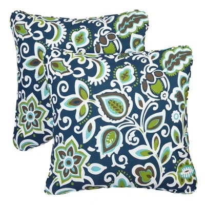 Mozaic Company Indoor/outdoor Throw Pillow In Knotted Navy