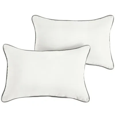 Mozaic Company Jeffes Indoor/outdoor Sunbrella Lumbar Pillow In Canvas Natural Sunbrella® Canvas
