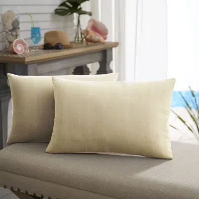 Mozaic Company Knife Edge Outdoor Pillow Cover & Insert In Tan