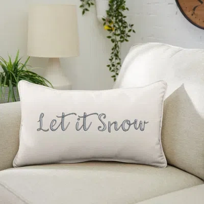 Mozaic Company Let It Snow Outdoor Rectangular Pillow Cover & Insert