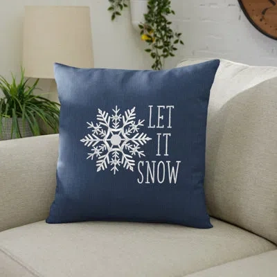 Mozaic Company Let It Snow Outdoor Square Pillow Cover & Insert