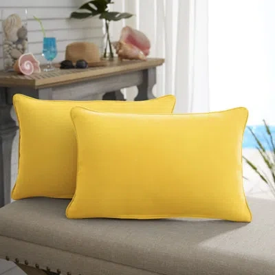 Mozaic Company Loree Indoor/outdoor Lumbar Pillow In Yellow