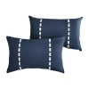 Mozaic Company Lumbar Pillow W/double Flange 2-pc. Rectangular Outdoor Pillow - Spectrum Digo In Blue